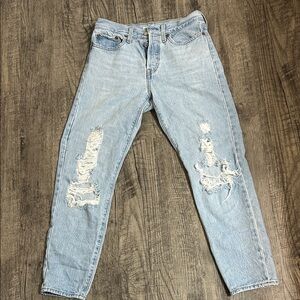 Distressed Light Blue Women's Jeans